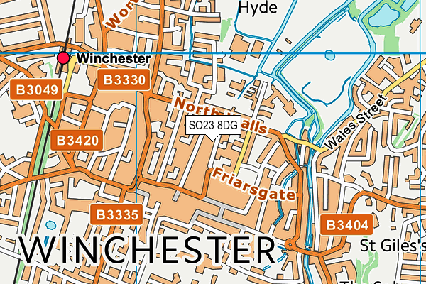 SO23 8DG map - OS VectorMap District (Ordnance Survey)