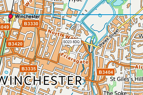 New Energy Fitness map (SO23 8DQ) - OS VectorMap District (Ordnance Survey)