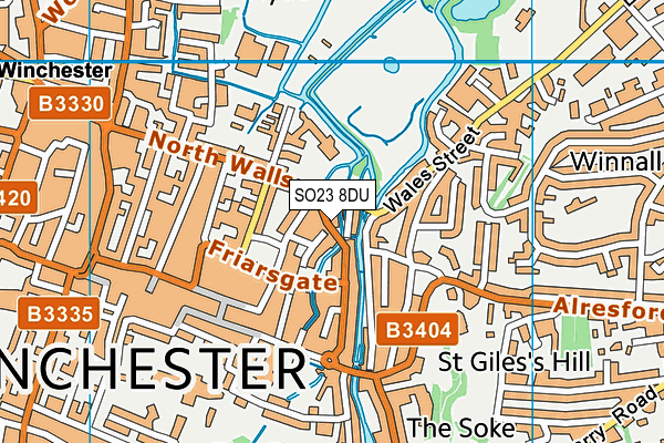 SO23 8DU map - OS VectorMap District (Ordnance Survey)