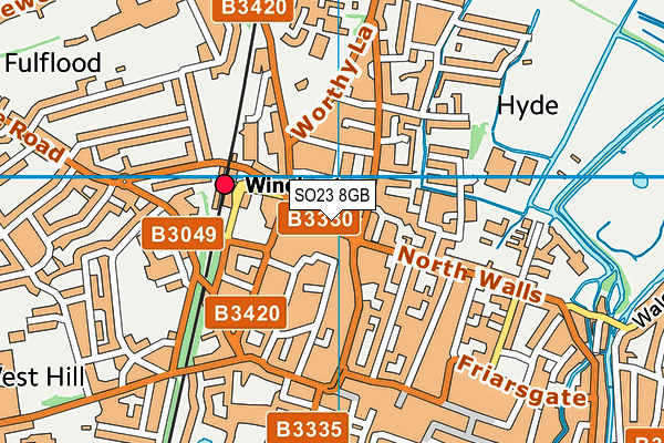 SO23 8GB map - OS VectorMap District (Ordnance Survey)