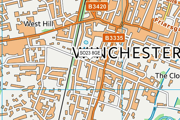 SO23 8GE map - OS VectorMap District (Ordnance Survey)