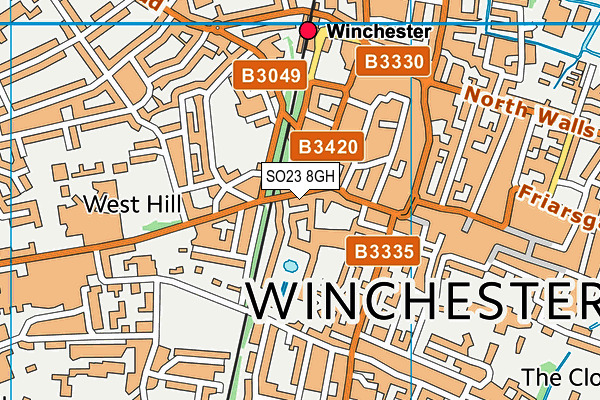 SO23 8GH map - OS VectorMap District (Ordnance Survey)