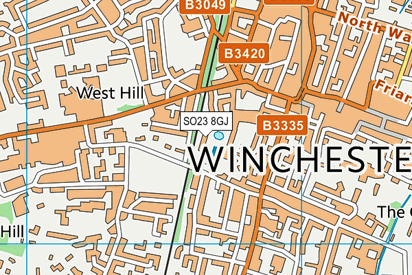 SO23 8GJ map - OS VectorMap District (Ordnance Survey)