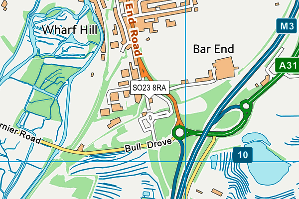 SO23 8RA map - OS VectorMap District (Ordnance Survey)