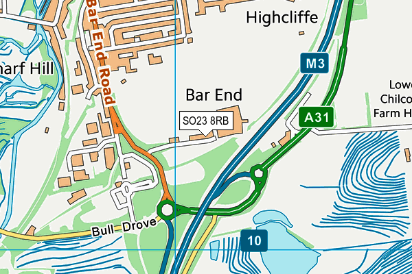 SO23 8RB map - OS VectorMap District (Ordnance Survey)