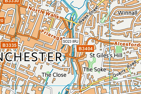 SO23 8RJ map - OS VectorMap District (Ordnance Survey)