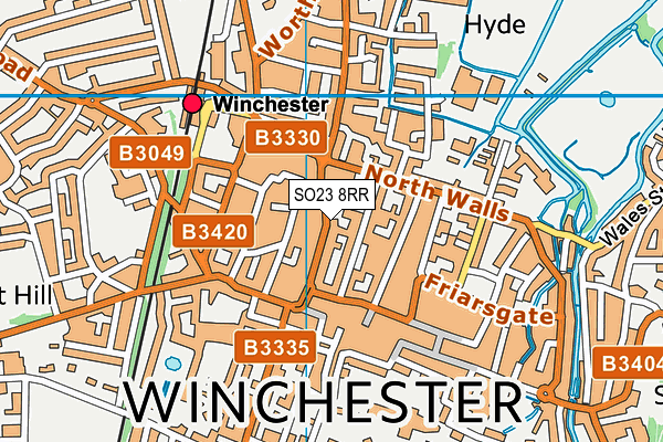 SO23 8RR map - OS VectorMap District (Ordnance Survey)