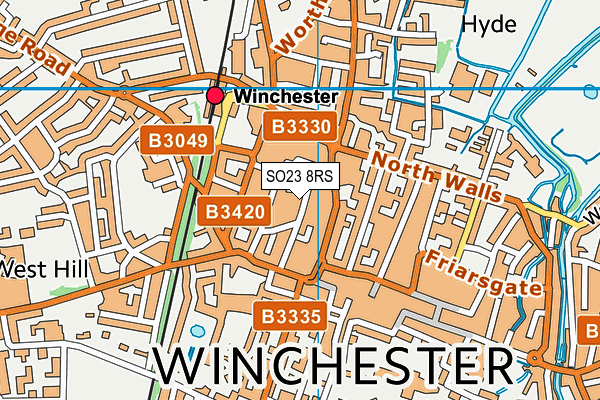 SO23 8RS map - OS VectorMap District (Ordnance Survey)