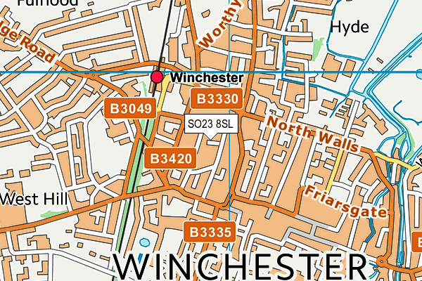 SO23 8SL map - OS VectorMap District (Ordnance Survey)