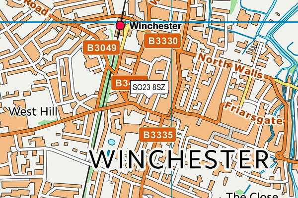 SO23 8SZ map - OS VectorMap District (Ordnance Survey)