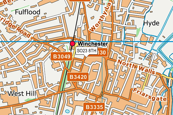 SO23 8TH map - OS VectorMap District (Ordnance Survey)