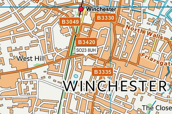 SO23 8UH map - OS VectorMap District (Ordnance Survey)