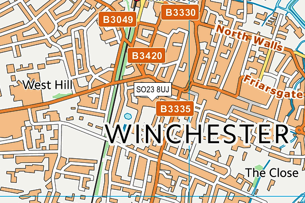 Swanwick Lodge map (SO23 8UJ) - OS VectorMap District (Ordnance Survey)