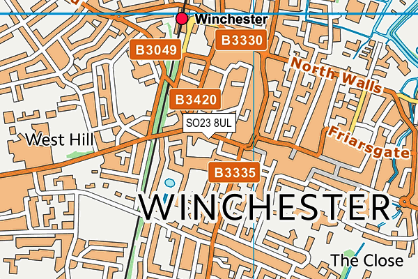 SO23 8UL map - OS VectorMap District (Ordnance Survey)