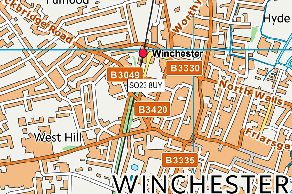 SO23 8UY map - OS VectorMap District (Ordnance Survey)