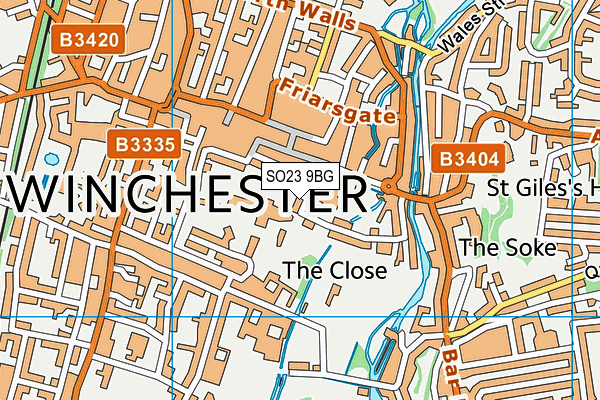 SO23 9BG map - OS VectorMap District (Ordnance Survey)