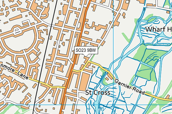 SO23 9BW map - OS VectorMap District (Ordnance Survey)