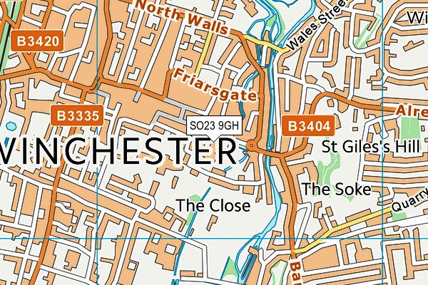 SO23 9GH map - OS VectorMap District (Ordnance Survey)