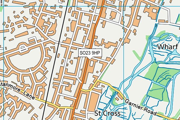 SO23 9HP map - OS VectorMap District (Ordnance Survey)
