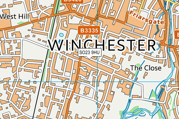 SO23 9HU map - OS VectorMap District (Ordnance Survey)