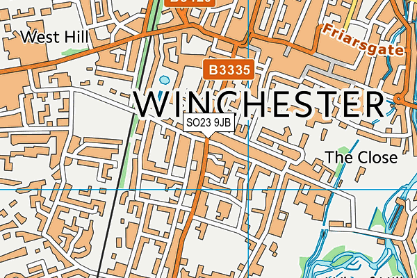 SO23 9JB map - OS VectorMap District (Ordnance Survey)