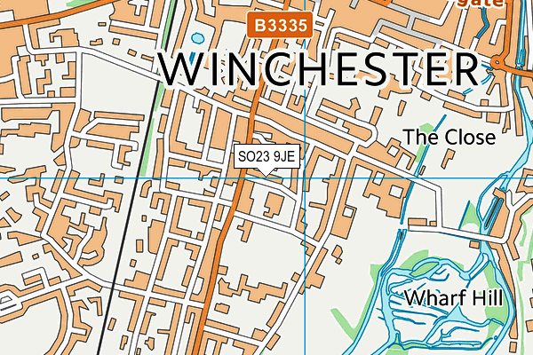 SO23 9JE map - OS VectorMap District (Ordnance Survey)