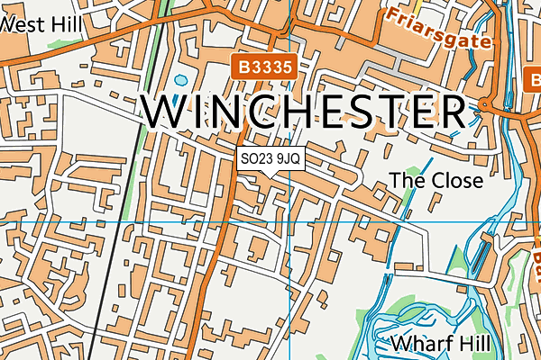 SO23 9JQ map - OS VectorMap District (Ordnance Survey)