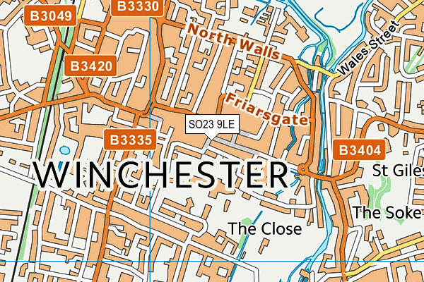 SO23 9LE map - OS VectorMap District (Ordnance Survey)