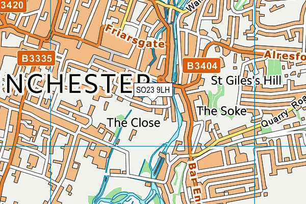 SO23 9LH map - OS VectorMap District (Ordnance Survey)