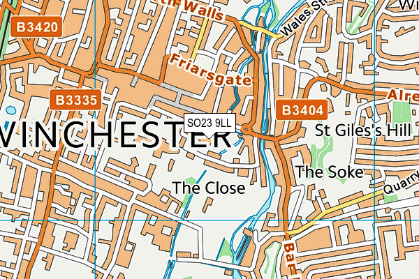 SO23 9LL map - OS VectorMap District (Ordnance Survey)