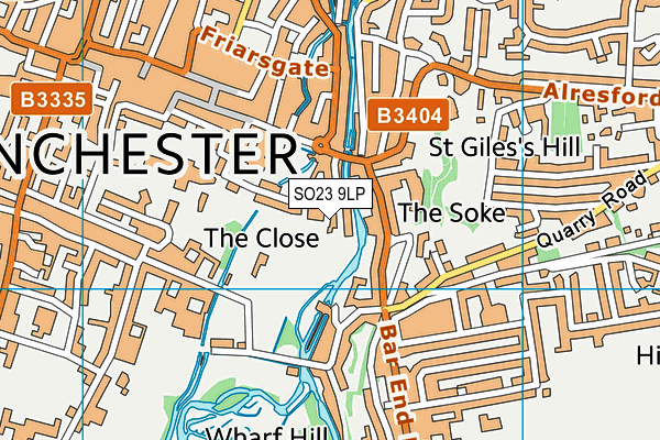 SO23 9LP map - OS VectorMap District (Ordnance Survey)