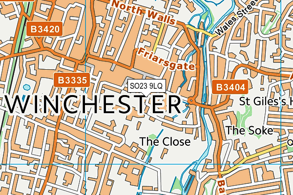 SO23 9LQ map - OS VectorMap District (Ordnance Survey)