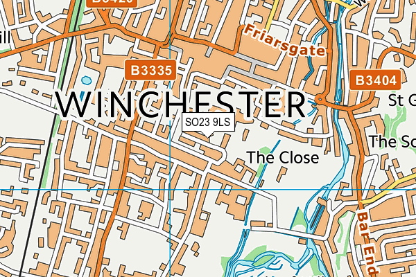 SO23 9LS map - OS VectorMap District (Ordnance Survey)