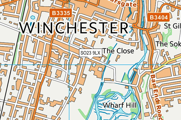 SO23 9LX map - OS VectorMap District (Ordnance Survey)