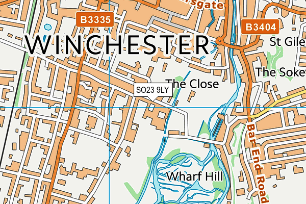 SO23 9LY map - OS VectorMap District (Ordnance Survey)