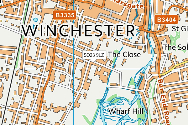 SO23 9LZ map - OS VectorMap District (Ordnance Survey)