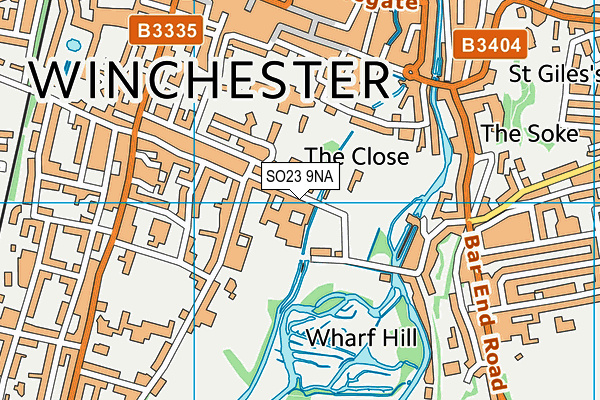 Winchester College map (SO23 9NA) - OS VectorMap District (Ordnance Survey)