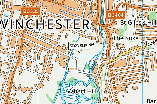 SO23 9NB map - OS VectorMap District (Ordnance Survey)