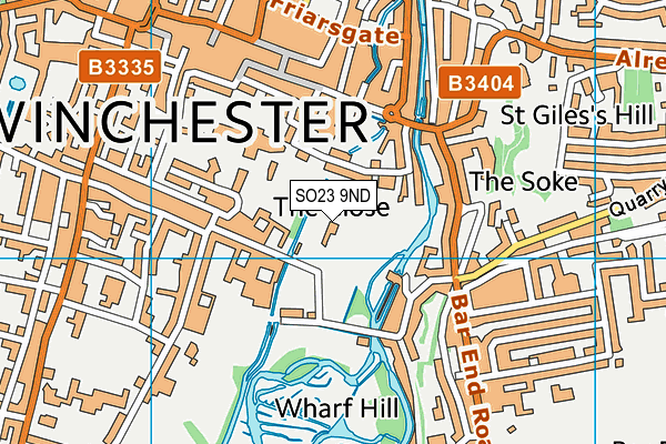 SO23 9ND map - OS VectorMap District (Ordnance Survey)