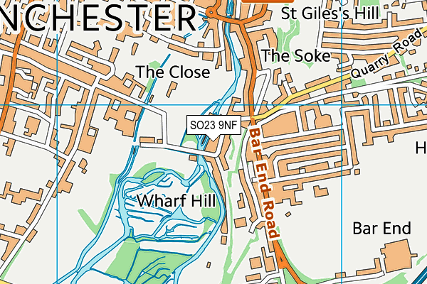 SO23 9NF map - OS VectorMap District (Ordnance Survey)