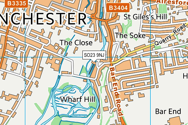 SO23 9NJ map - OS VectorMap District (Ordnance Survey)