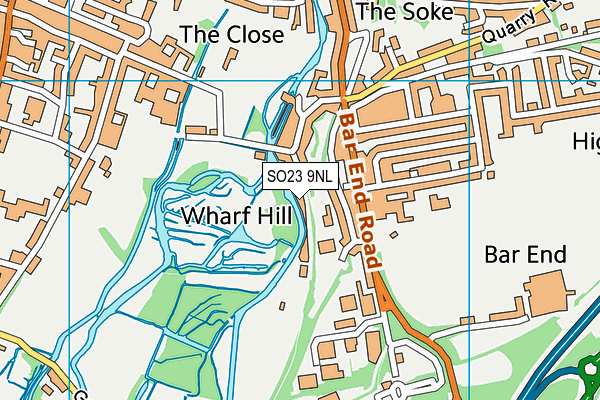 SO23 9NL map - OS VectorMap District (Ordnance Survey)