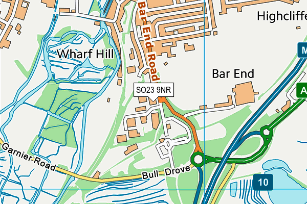 Winchester Sport And Leisure Park map (SO23 9NR) - OS VectorMap District (Ordnance Survey)