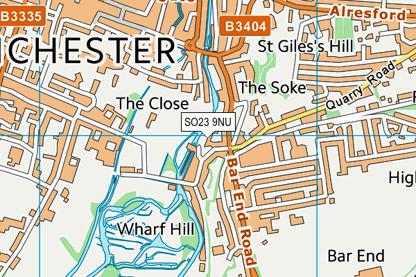 SO23 9NU map - OS VectorMap District (Ordnance Survey)