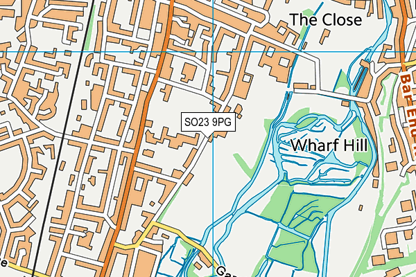 SO23 9PG map - OS VectorMap District (Ordnance Survey)