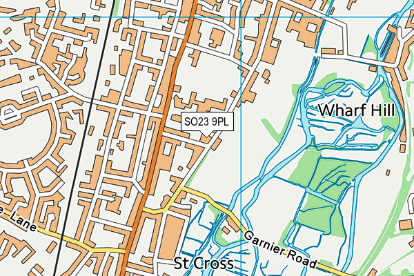 SO23 9PL map - OS VectorMap District (Ordnance Survey)