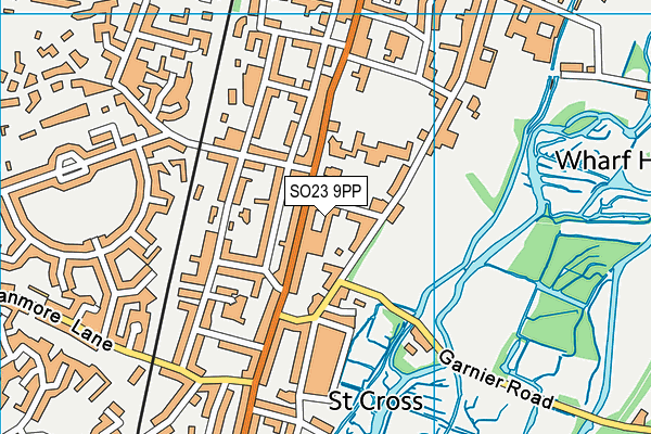 SO23 9PP map - OS VectorMap District (Ordnance Survey)