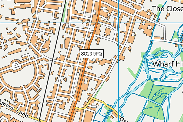 SO23 9PQ map - OS VectorMap District (Ordnance Survey)