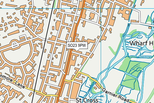 SO23 9PW map - OS VectorMap District (Ordnance Survey)