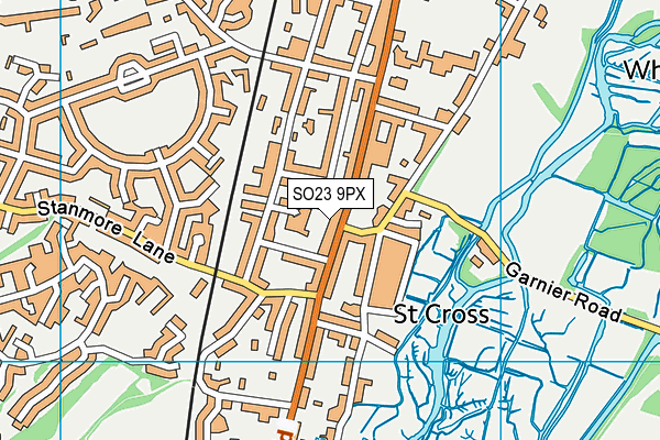 SO23 9PX map - OS VectorMap District (Ordnance Survey)